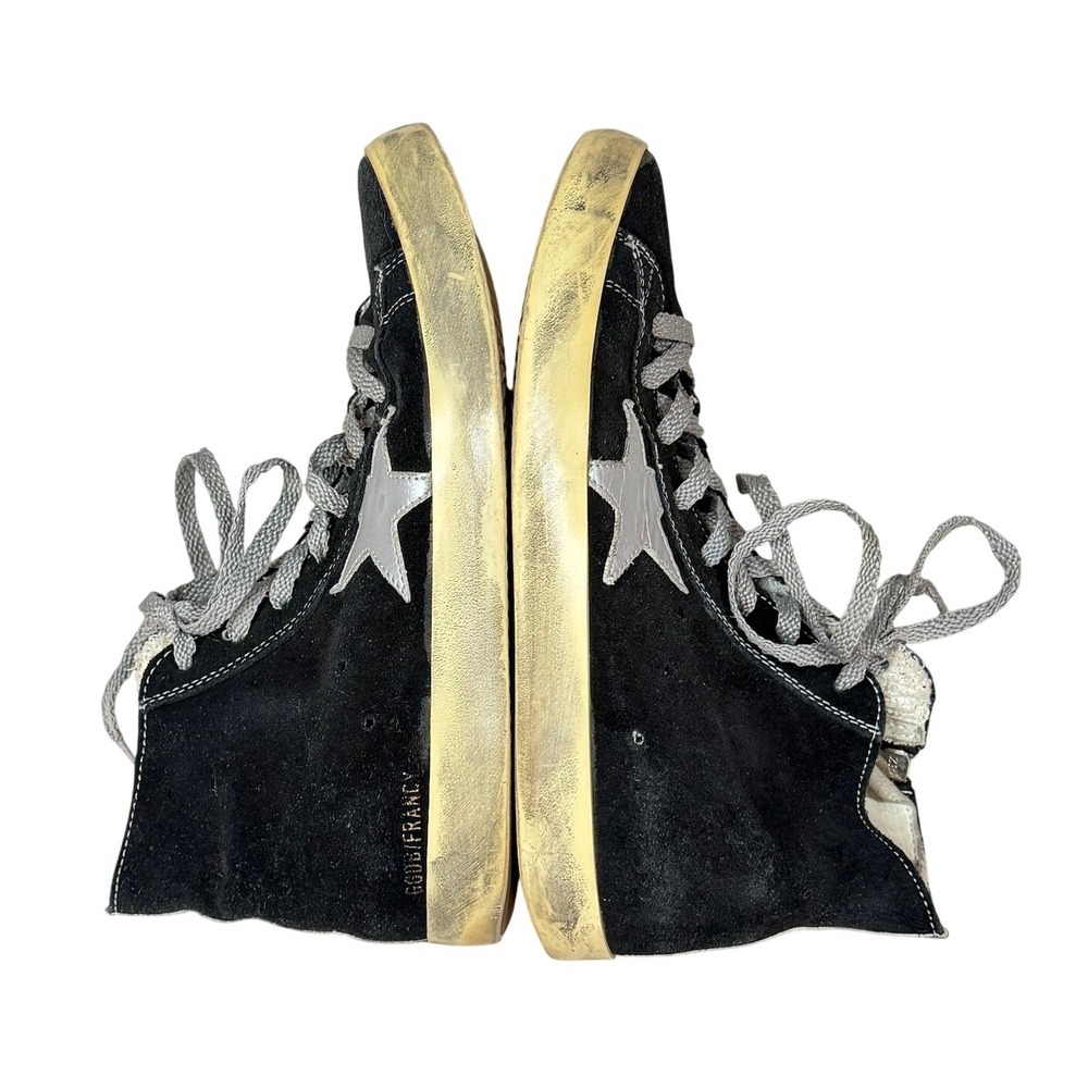 Golden Goose Francy Black Suede High Top Sneakers Size 38‎ (US 7.5) - Picture 5 of 7
